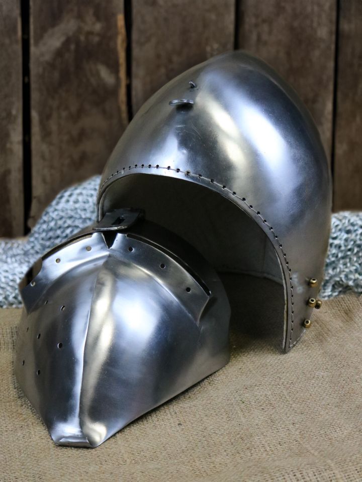 German pelvic hood with visor, suitable for show combat 3