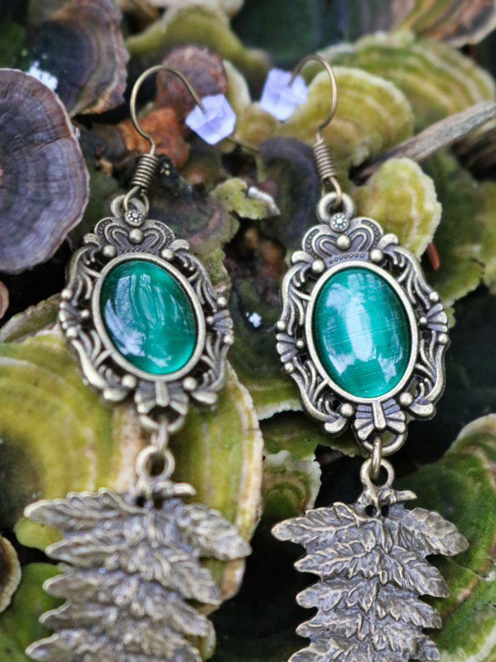 Earrings fern green 3