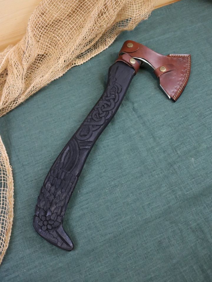 Viking axe with Odin's raven 3