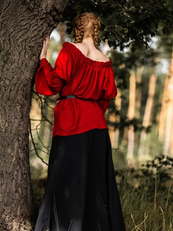 Medieval viscose blouse red S/M 3