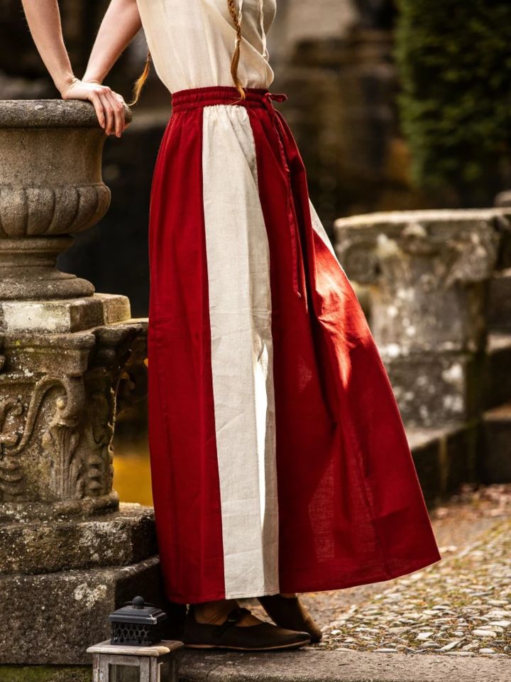 Skirt for the Middle Ages natural-red S/M 3