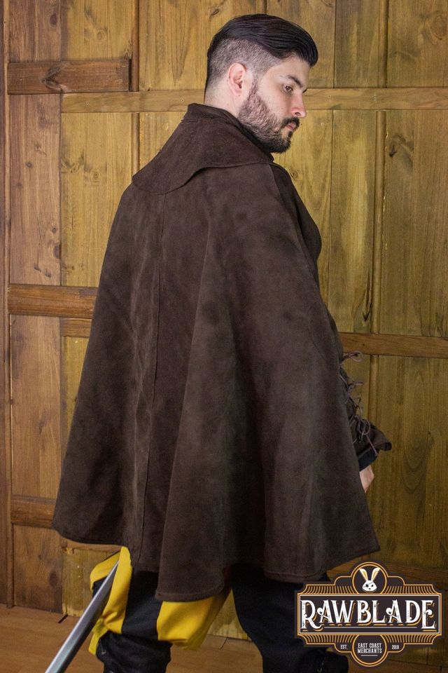 Leather cape - Agrippa, brown 3