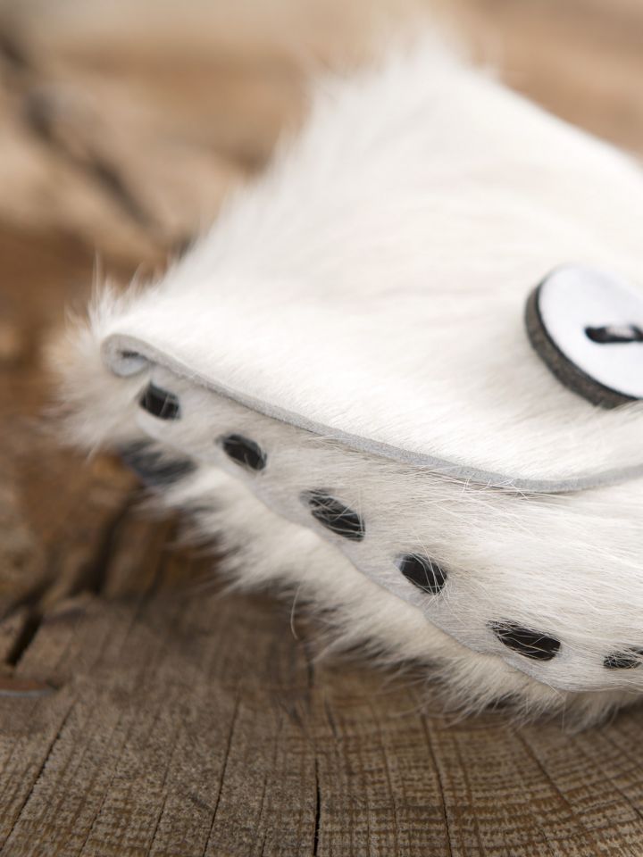 White cowhide belt pouch 3