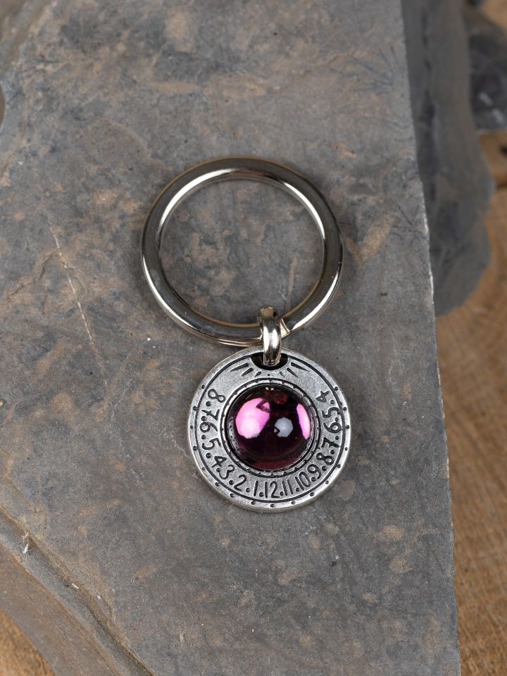 Keyring pendant with Saturn amethyst 3