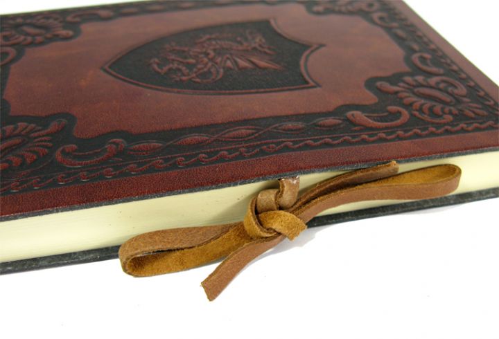 Writing book "ScuDrago" in leather cover 3