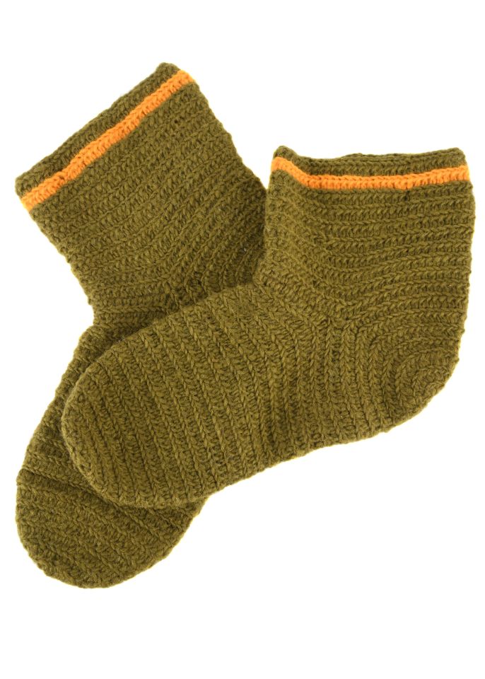 Wool socks green 3