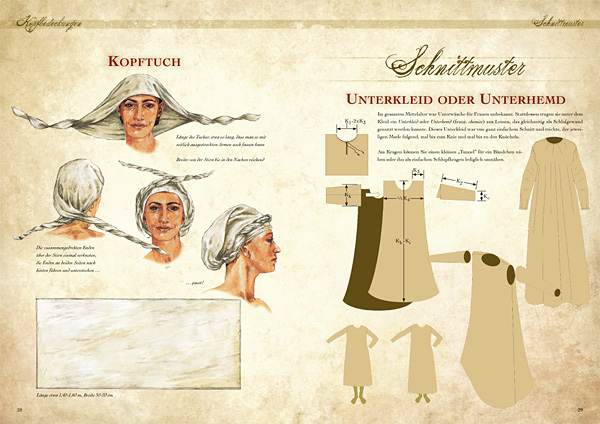 Making your own medieval clothing - basic outfits for women 3