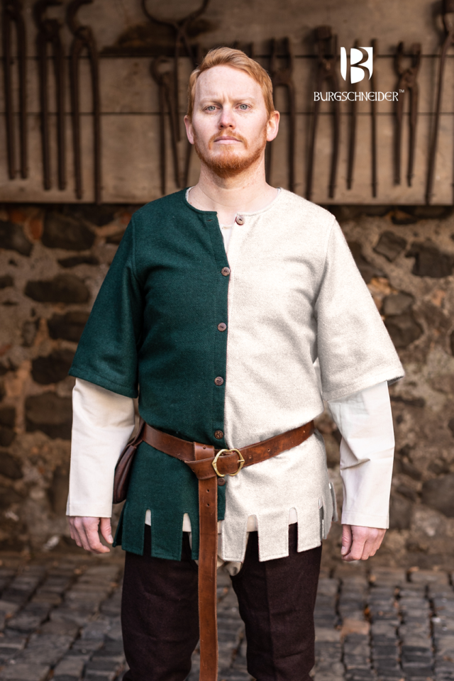 Left side Surcoat Aleran - natural wool XXXL 4