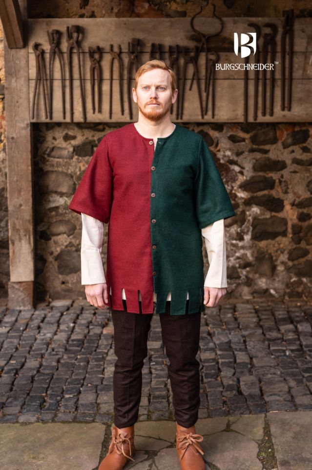 Left side Surcoat Aleran - Wool green XXL 4