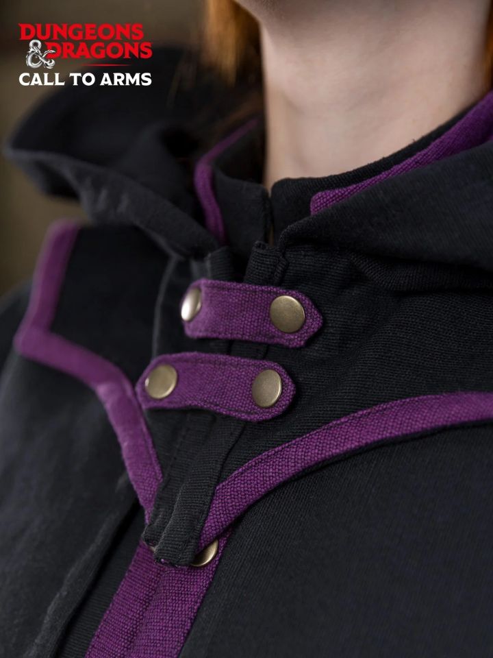 D&D Warlock hood with collar black-purple L 4