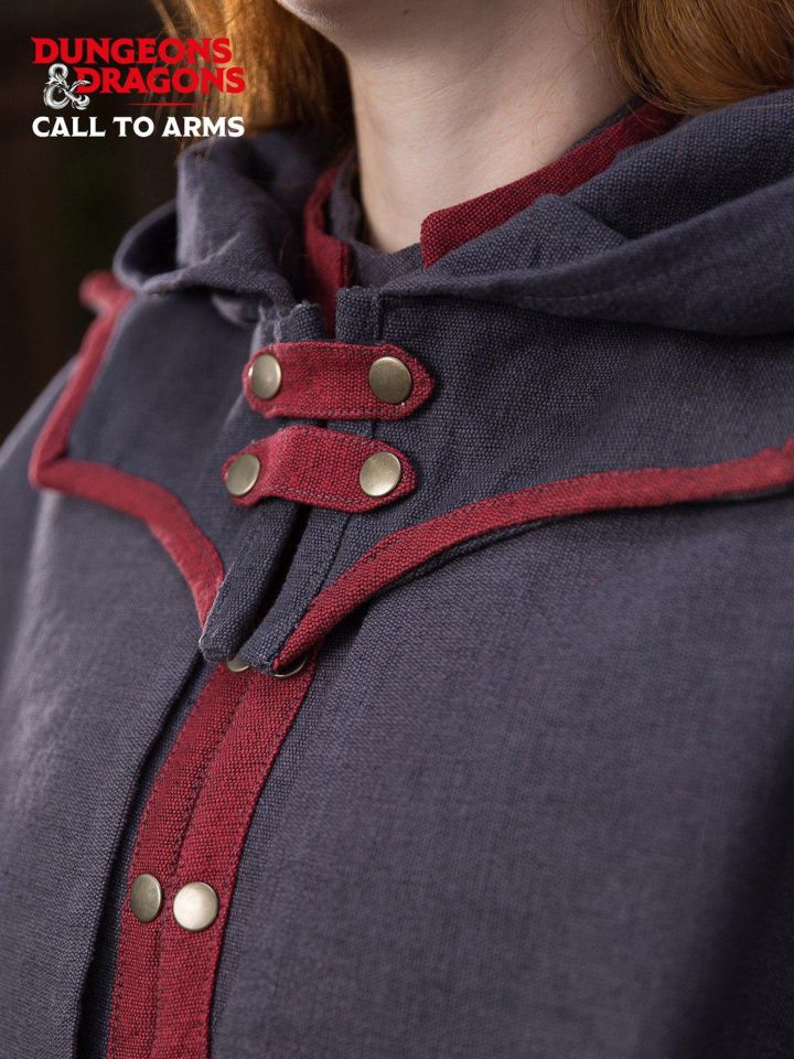 D&D Warlock hood with collar gray-red 4