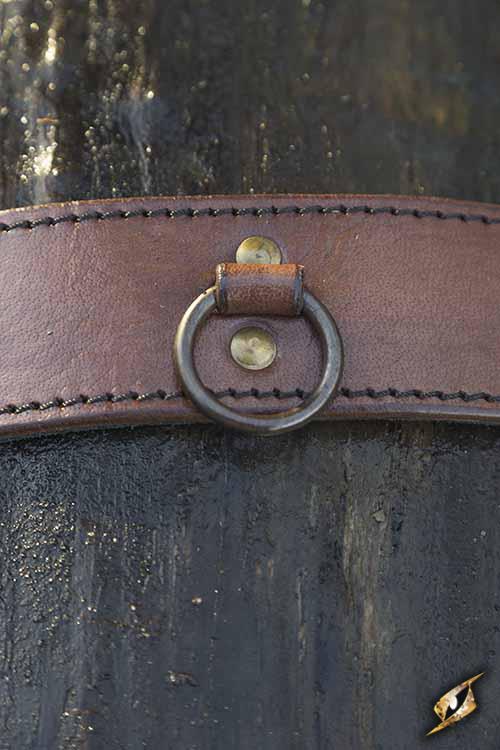 Belt with retaining rings brown 4