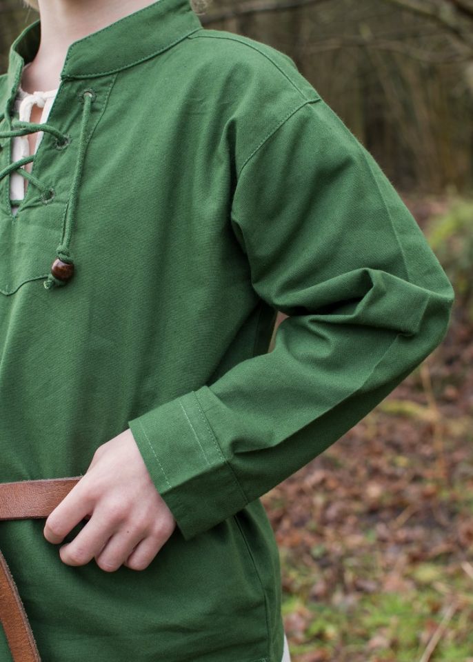 Children's medieval shirt green 128 4