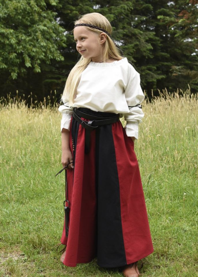 Girl's skirt for the Middle Ages red-black 4