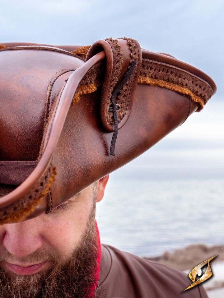 Tricorn hat brown 4