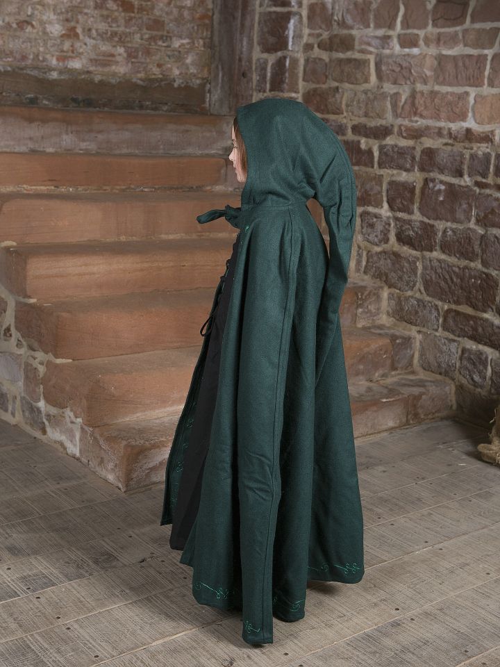 Wool cape for children green 4