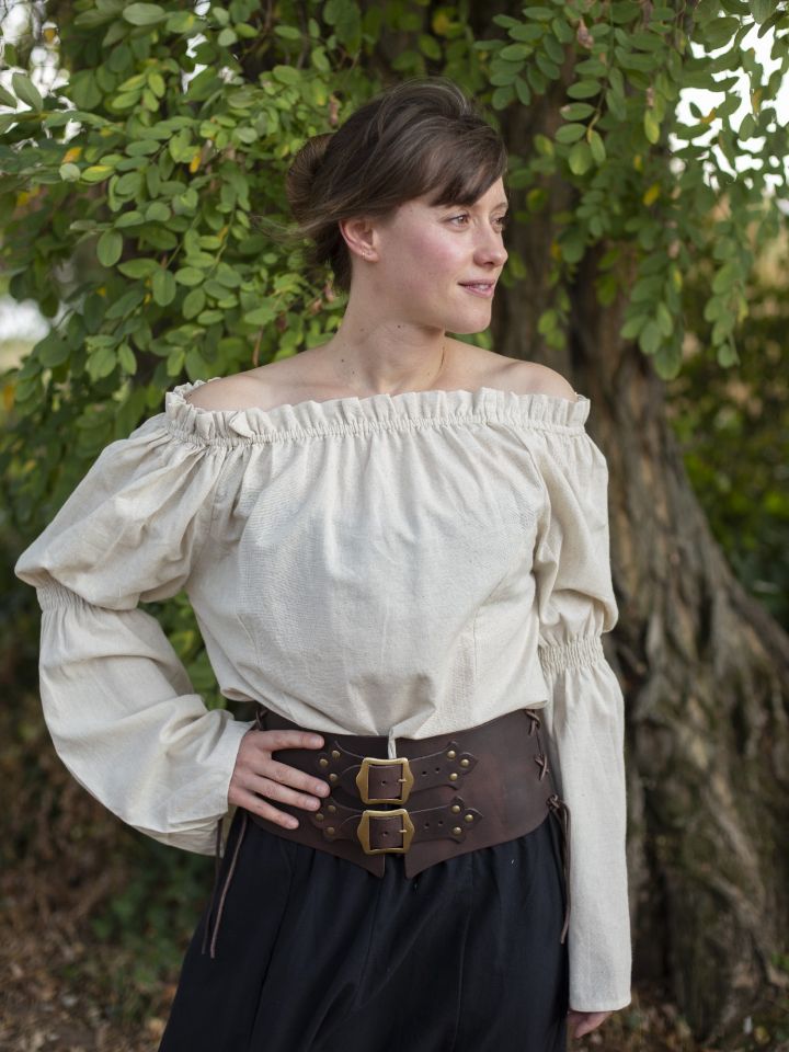 Brown lace-up bodice with buckles XL 4