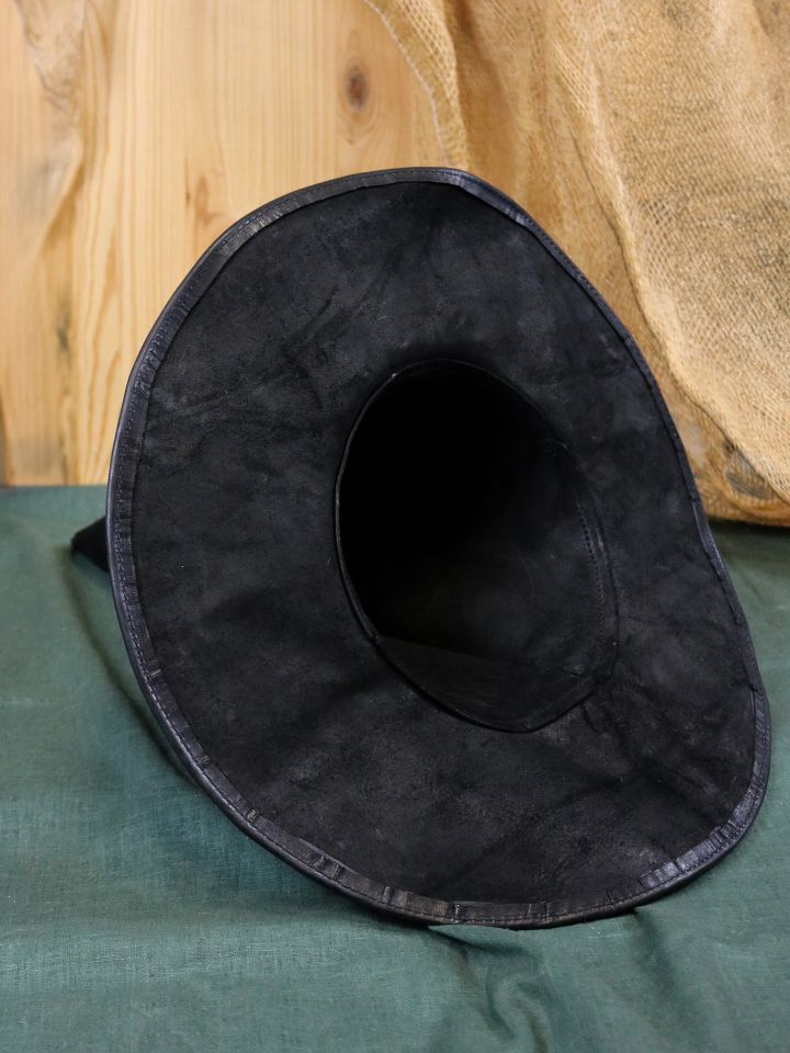 Black leather wizard hat 4