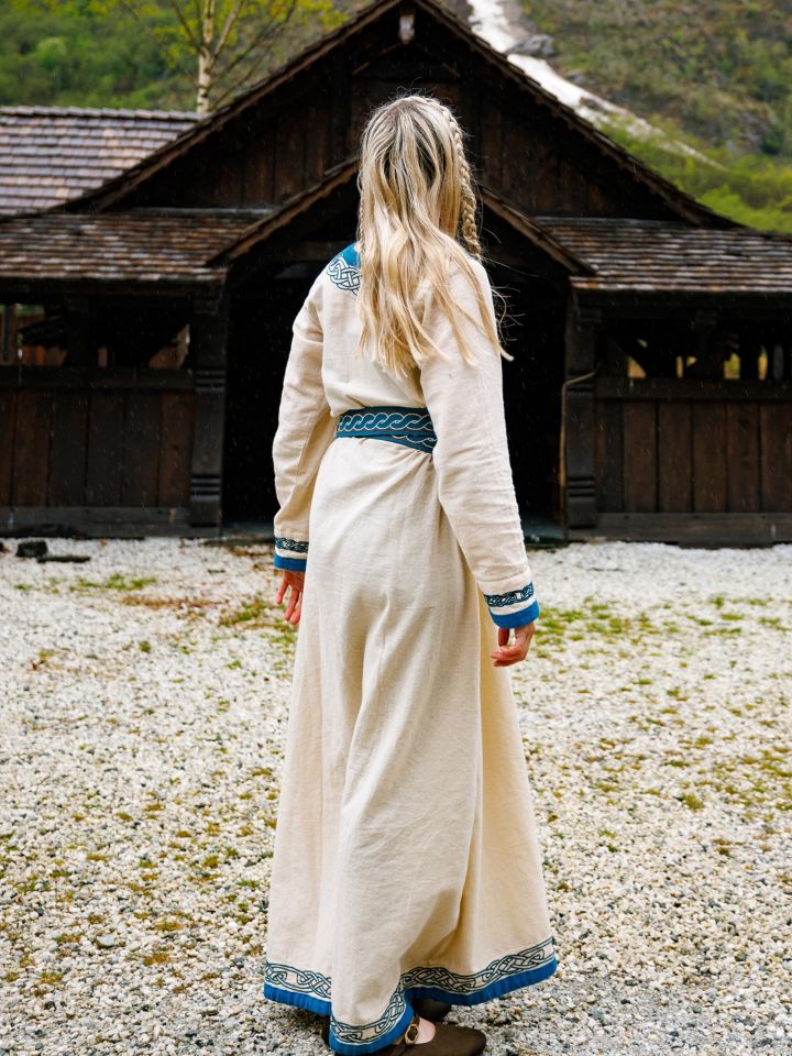 Viking dress Lagertha natural-blue 4