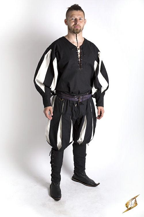 Trousers Landsknecht black and white M 4