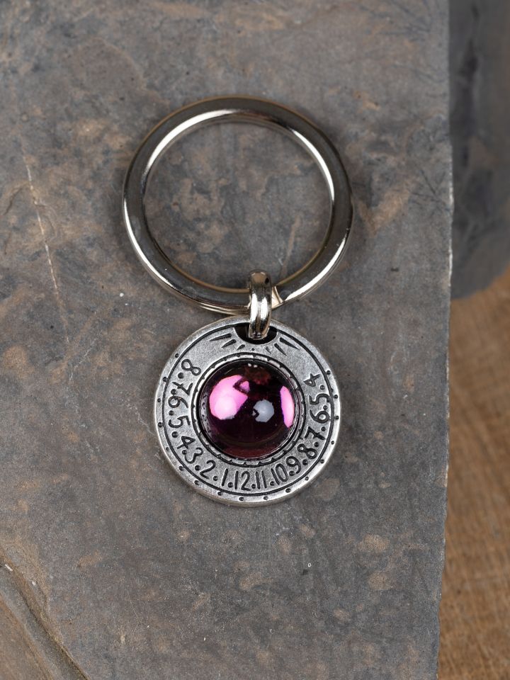 Keyring pendant with Saturn amethyst 4