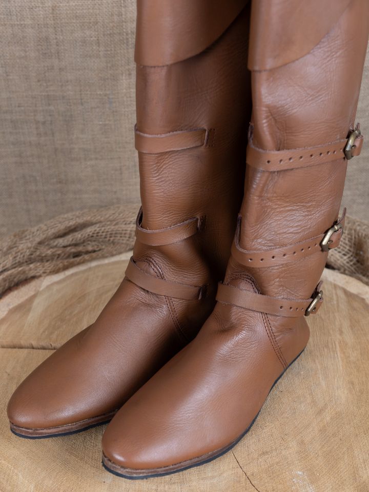 Medieval top boots brown with rubber sole 43 4