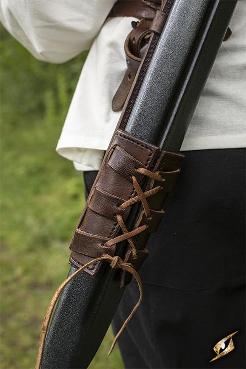 Back holder for LARP swords brown 5