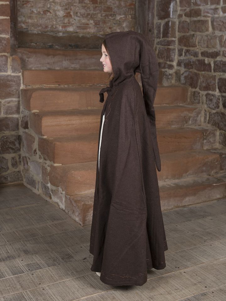 Wool cape for children brown 5