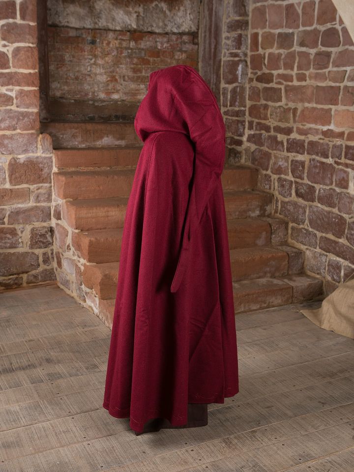 Wool cape with embroidery red 5