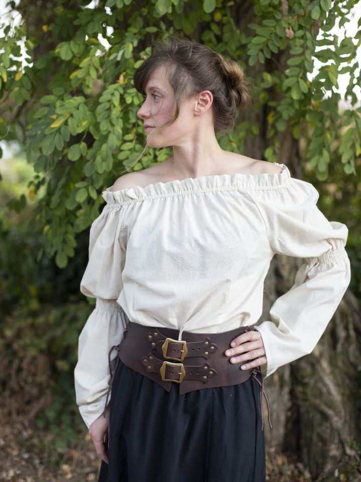 Brown lace-up bodice with buckles XL 5