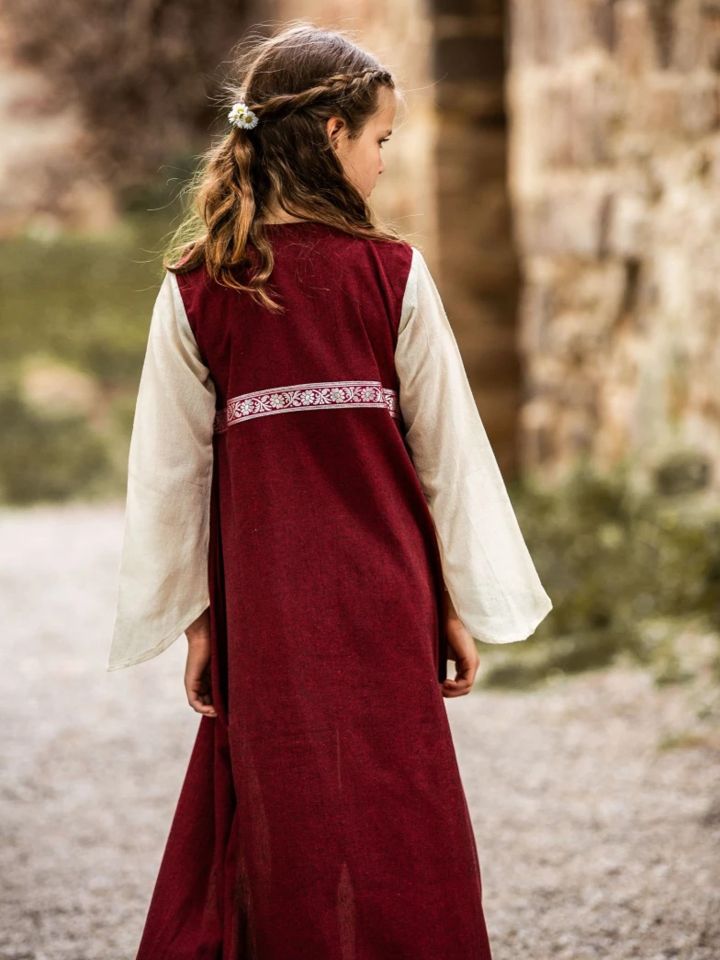 Children's dress "Piccolina" red-nature 5