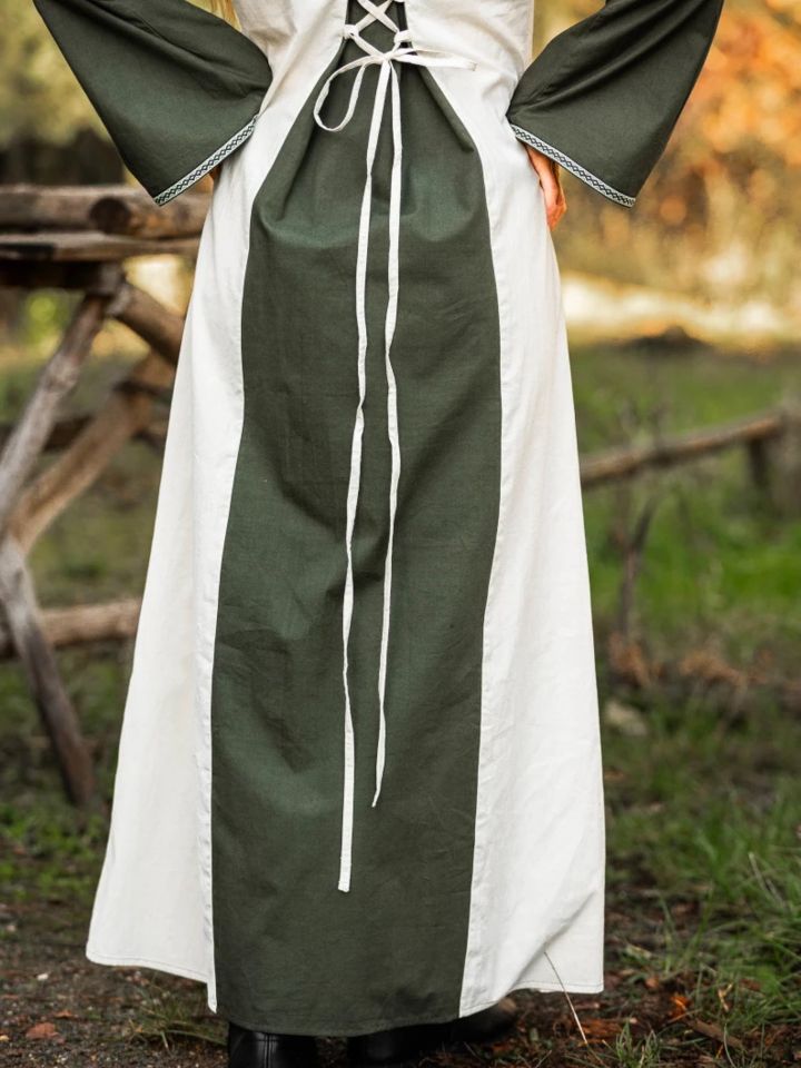 Medieval dress Amalia nature/green L 5