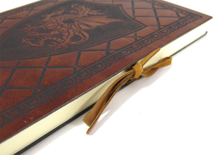 Writing book "ScuDrago" in leather cover 5