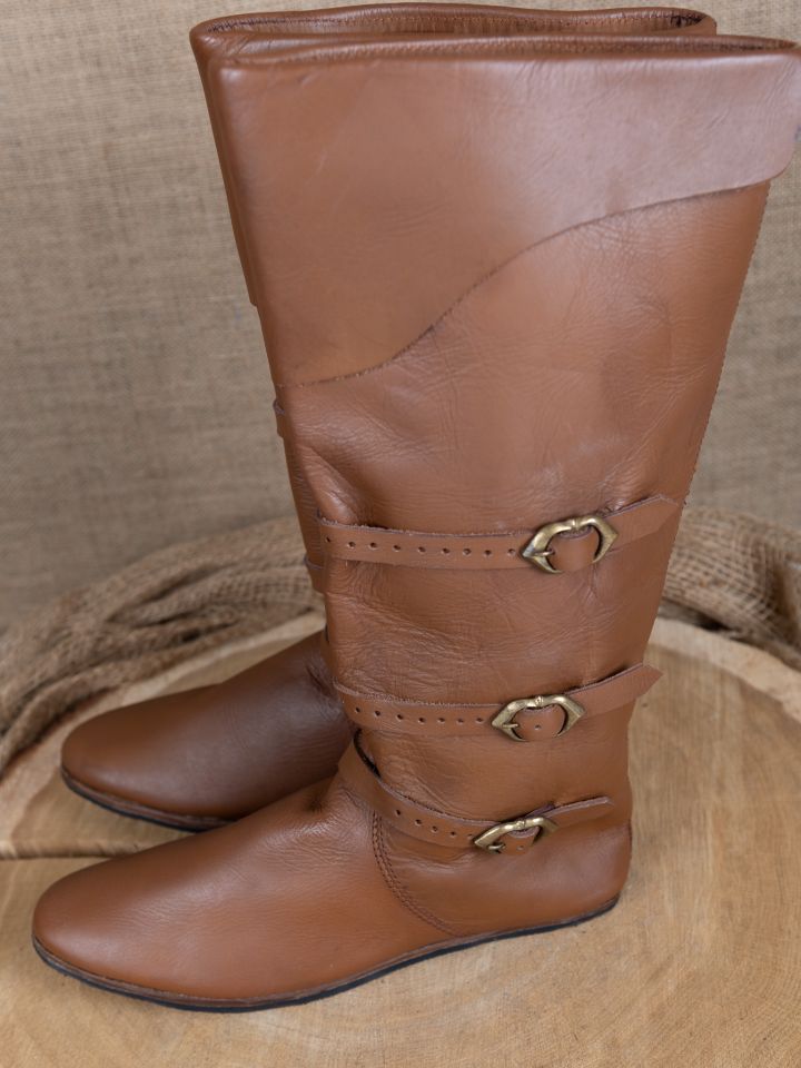 Medieval top boots brown with rubber sole 43 5