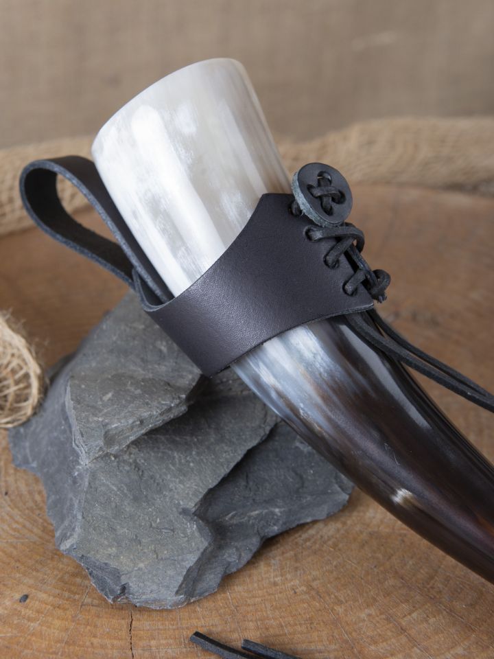 Drinking horn holder for lacing small | brown 6