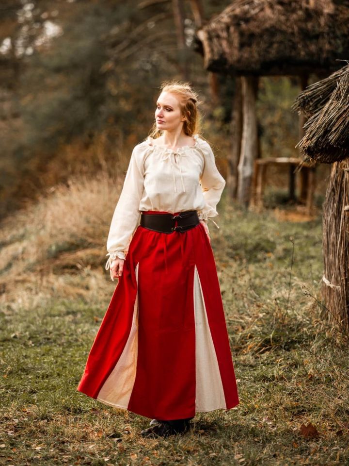 Medieval skirt Isabella red-nature 6