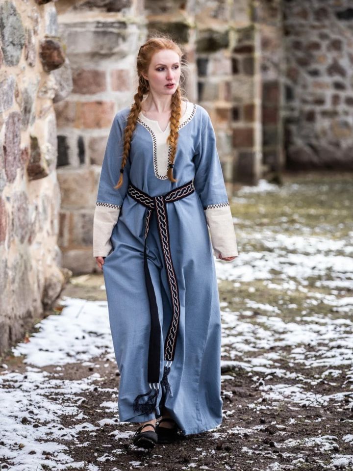 Viking dress Freya dove blue S 6