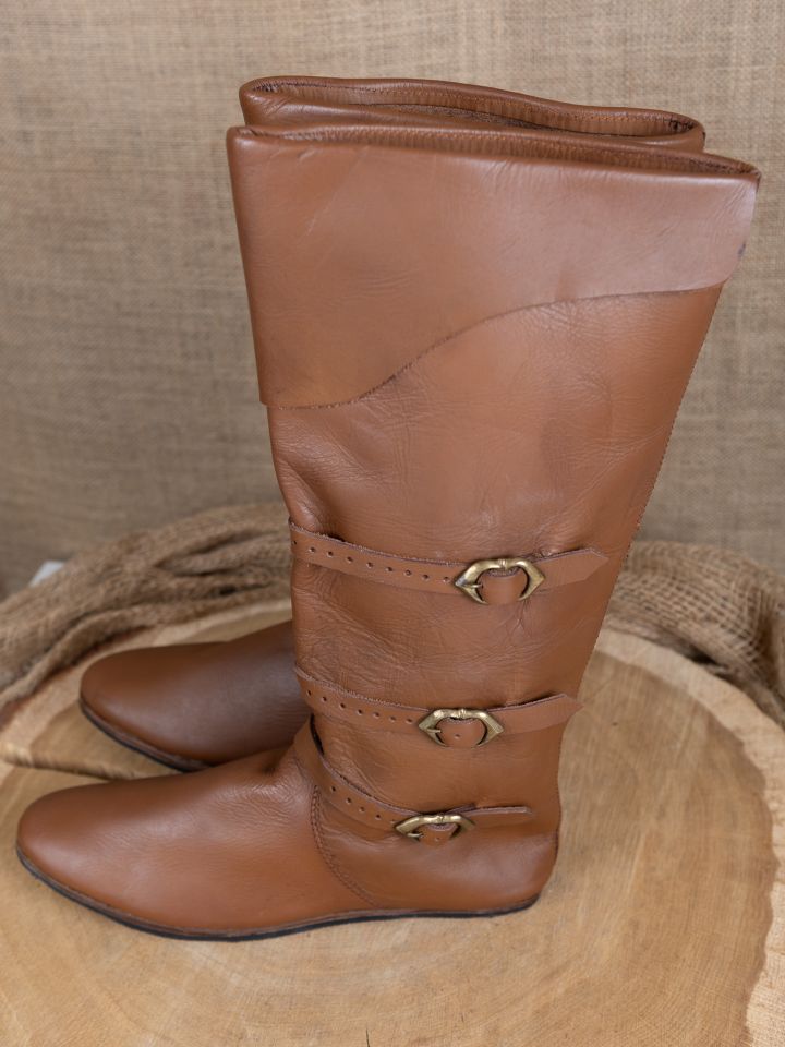 Medieval top boots brown with rubber sole 43 6