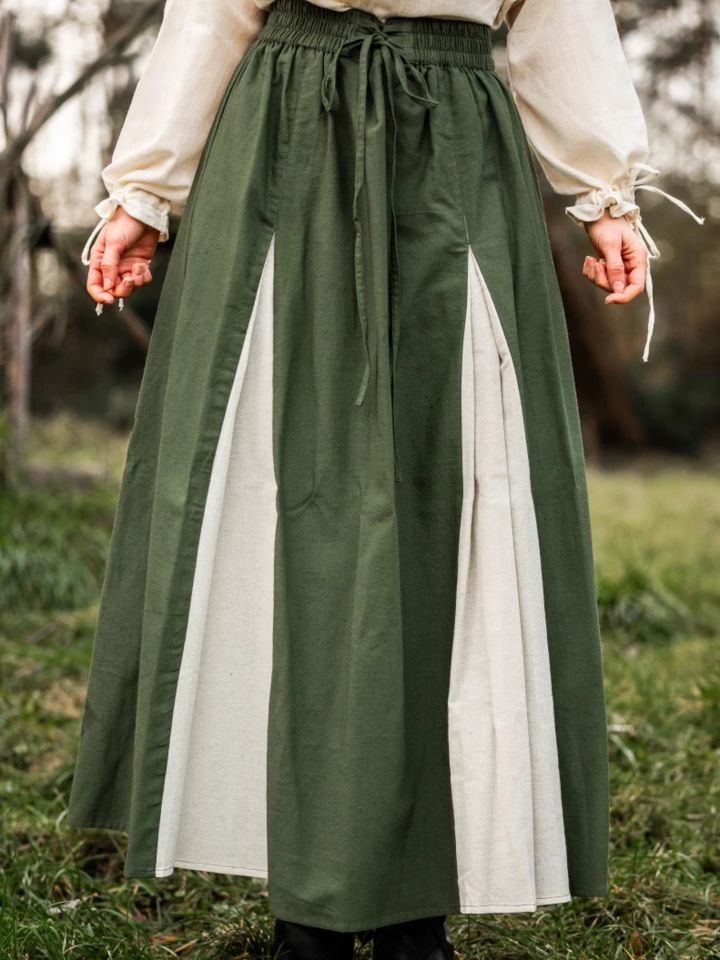 Medieval skirt Isabella green-natural S/M 7