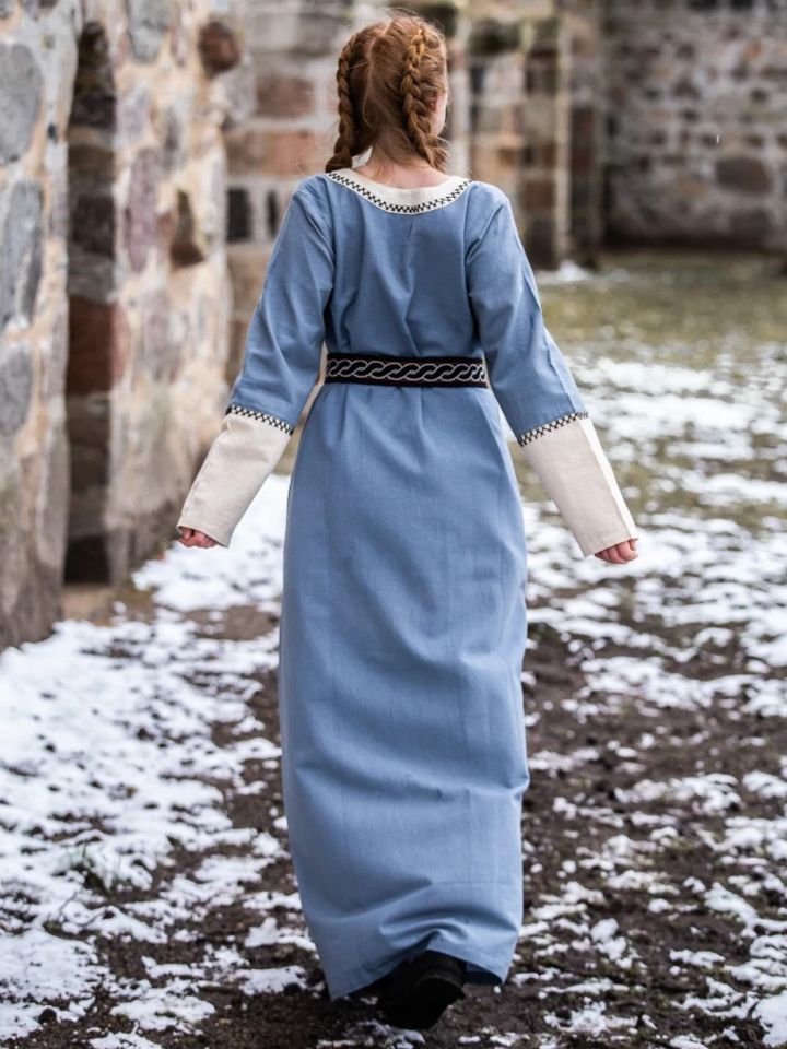 Viking dress Freya dove blue S 7