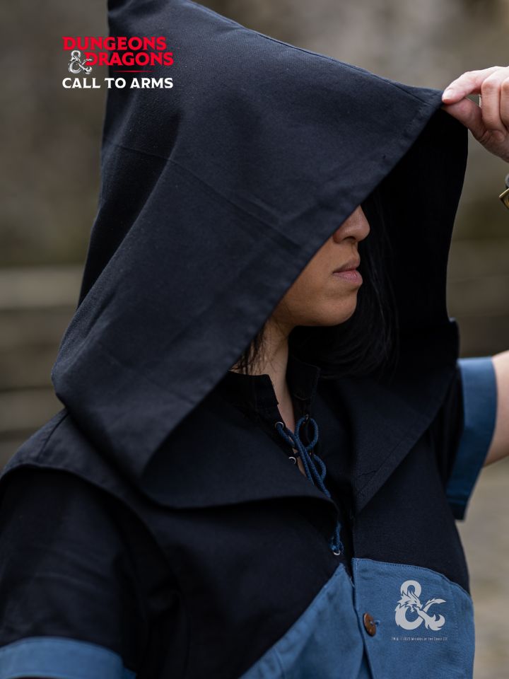 D&D rogue hooded vest woad blue 8