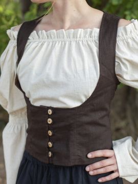 Underbust bodice brown