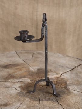 Hand-forged pine chip holder/candle holder