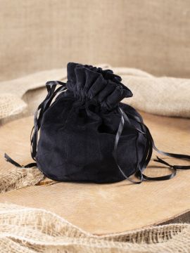 Black velvet bag