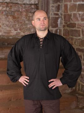 Cotton shirt Jonathan black XL