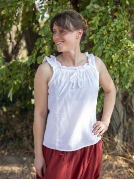 sleeveless summer blouse white XXL