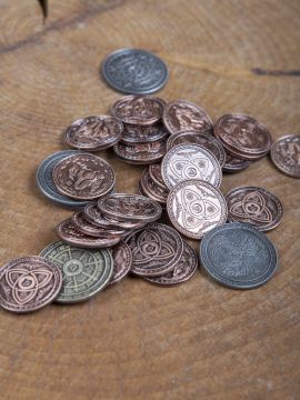 LARP coins mage with leather pouch