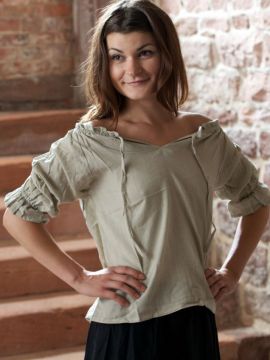 Natural cotton summer blouse S