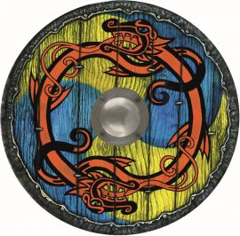 Viking round shield for children blue-yellow