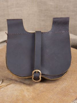 Leather belt bag brown